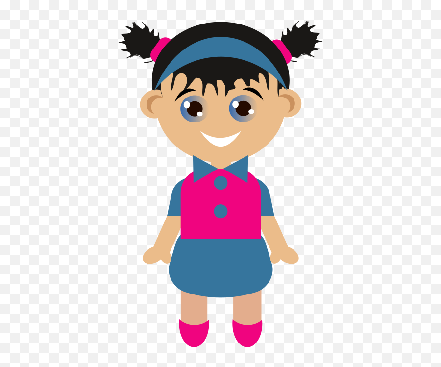 Cute Girl Clipart Free Svg File In 2020 - Desenho De Crianças Com Nome Emoji,Dookie Emoji