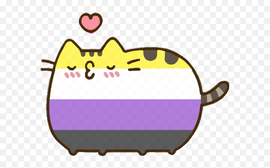 Lgbt Nonbinary Pride Sticker By Peach U200du200d - Pusheen Emoji,Non Binary Emoji