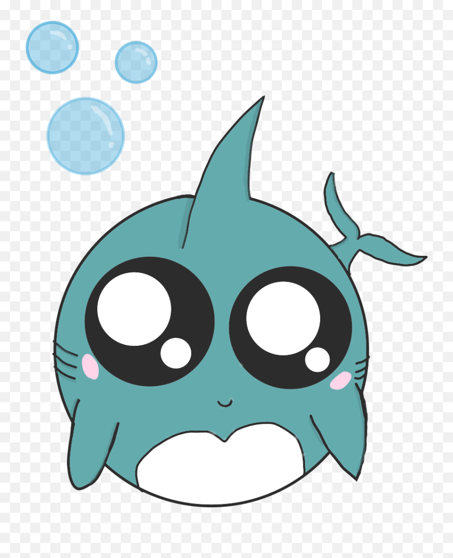 Cute Shark Cuteshark Underthesea Underwater Drawingbyme - Cute Drawing Of A Shark Easy Emoji,Jaws Emoji