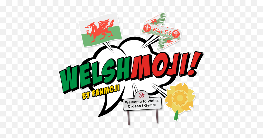 Welshmoji - Graphic Design Emoji,Wales Flag Emoji