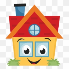 Happy House Svg Scrapbook Cut File Cute - Happy House Transparent Emoji,House Emoticon