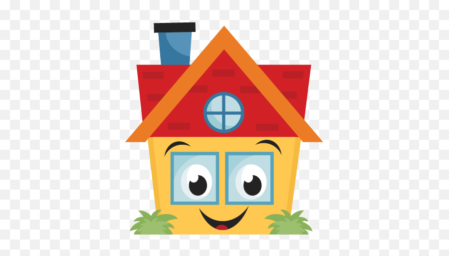 Happy House Svg Scrapbook Cut File Cute - Happy House Transparent Emoji,House Emoticon