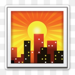 Sunset Over Buildings - Guess The Emoji