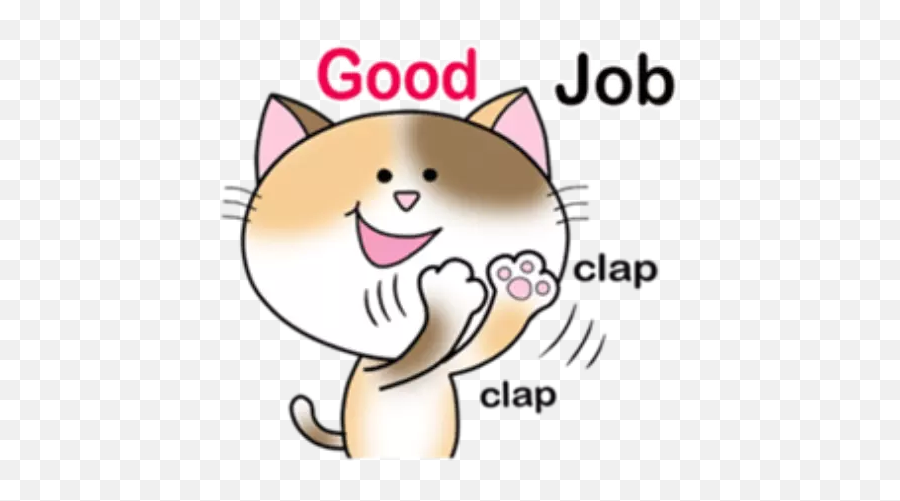 Lucky Cat 1 Stickers For Whatsapp - Cat Emoji,Clap Emoji Meme