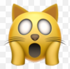 Emoji Emojicat Cat Smiley Smail Scared Scaredycat Omg - Whatsapp Face