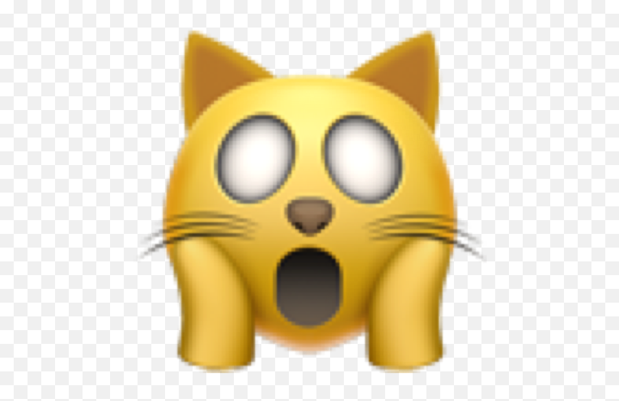 Emoji Emojicat Cat Smiley Smail Scared Scaredycat Omg - Whatsapp Cat Face Emoji,Emoji Scared