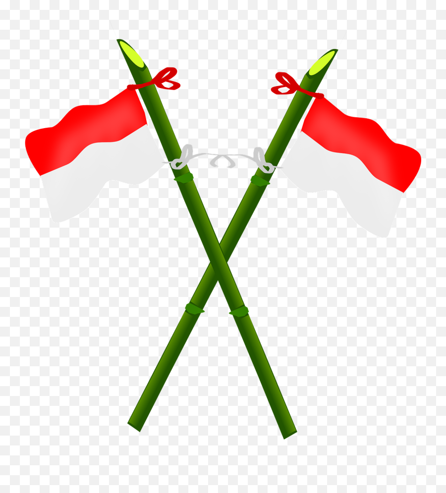 Flagpole Bamboo Flag Indonesia National - Indonesian Flag Clip Art Emoji,Indonesian Flag Emoji
