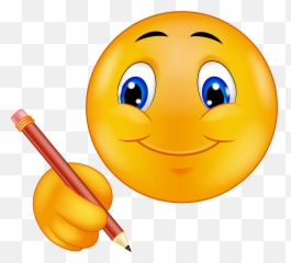 Smiley Emoticon Clip Art - Cartoon Writing Emoji