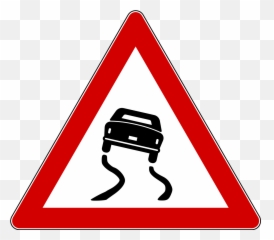 Italian Traffic Signs - Triangle Road With Flag Emoji