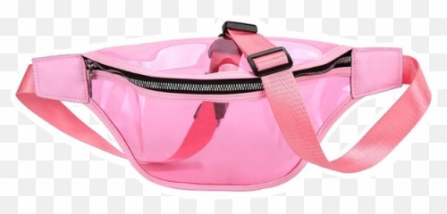 Pink Clear Plastic Fannypack Bag Cute - Fanny Pack Emoji,Emoji Fanny Pack