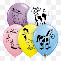 Farm Animals Party Decorations - Farm Animal Balloons Emoji,Emoji Party Balloons