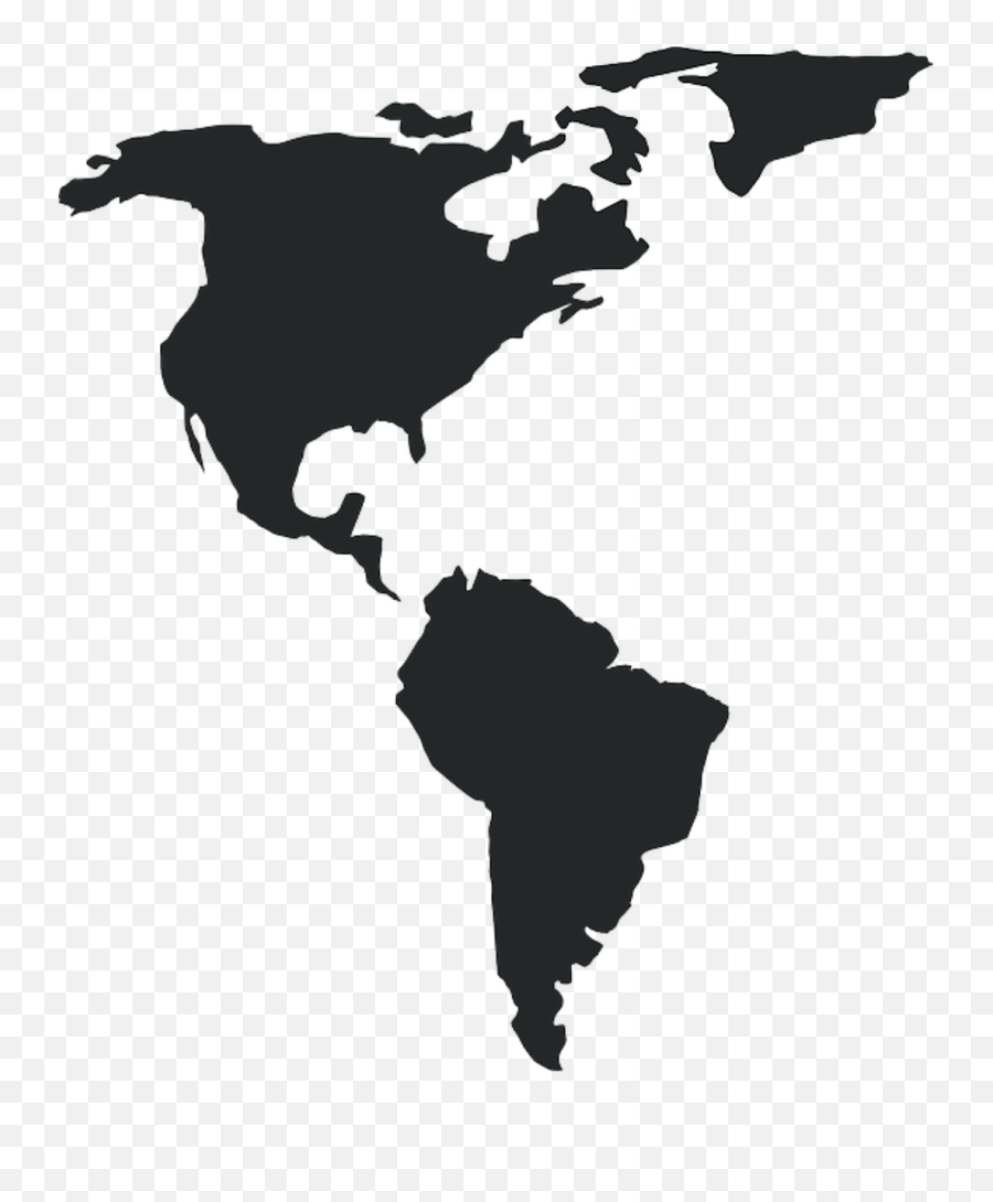 Americas Map America Continents - Eastern World Western World Emoji,Hard Rock Emoji