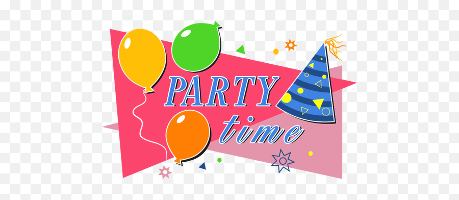 Party Time - Year End Party Banner Emoji,Happy Birthday Emoticon