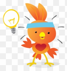 Orange Robin - Cartoon Emoji,Chameleon Emoji