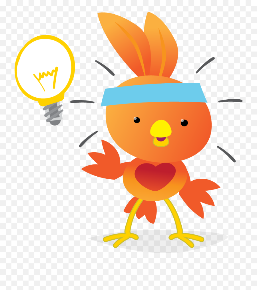 Orange Robin - Cartoon Emoji,Chameleon Emoji