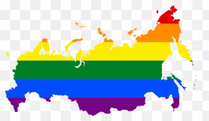 Lgbt Flag Map Of Russia - Emoji