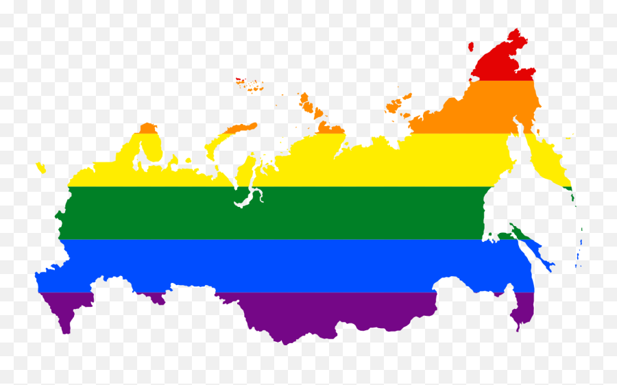 Lgbt Flag Map Of Russia - Russia Map Emoji,Lesbian Flag Emoji