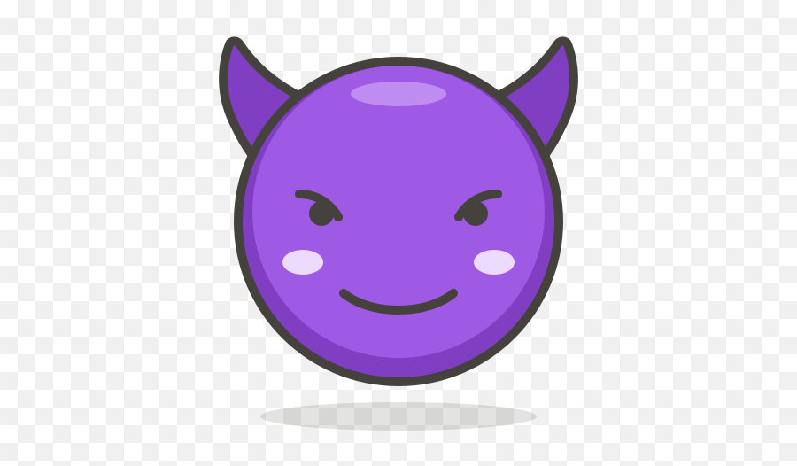 085 - Smile With Horns Emoji Png,Sly Face Emoji