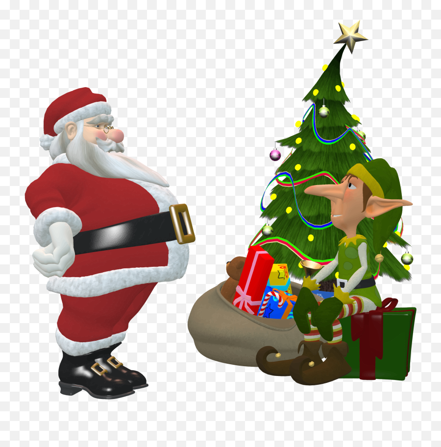 Library Of Santa Tree Clipart Free Stock Png Files - Elf And Santa Claus Emoji,Santa Emoji Png