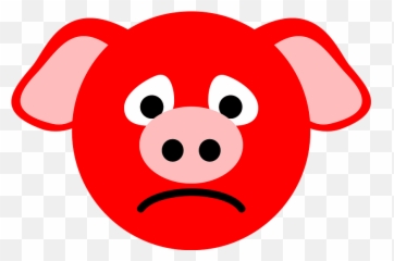 Download Red Pig Face Clipart - Traffic Light Red Smiley Emoji,Woman And Pig Emoji