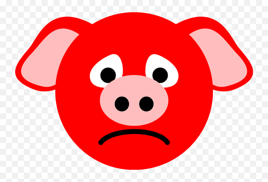 Download Red Pig Face Clipart - Traffic Light Red Smiley Emoji,Woman And Pig Emoji