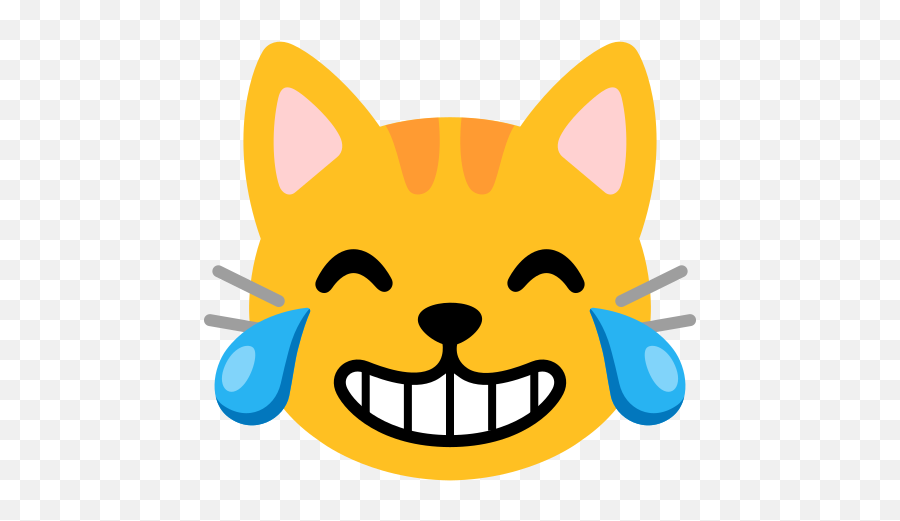 Cat With Tears Of Joy Emoji - Android Cat Emoji,Joy Emoji