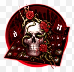 Rose Skull Keyboard - Garden Roses Emoji,Dead Rose Emoji
