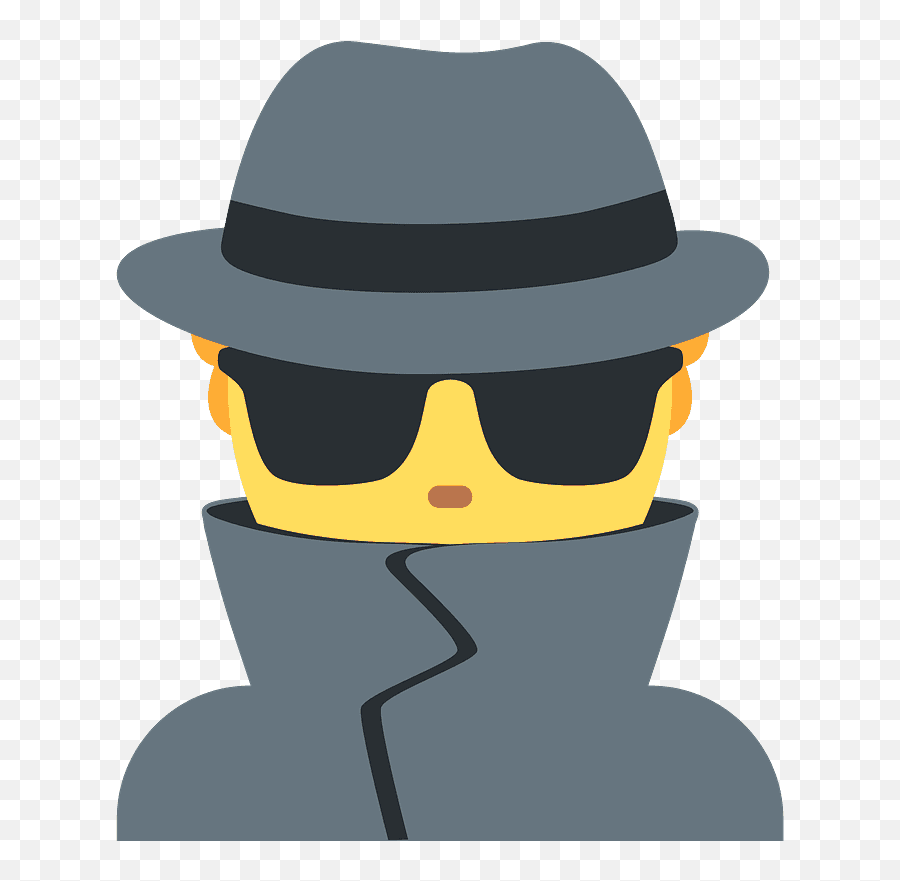 Man Detective Emoji Clipart Free Download Transparent Png - Detective Emoji,Thinking Emoji Sun