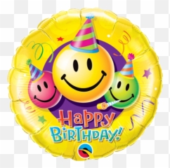 Birthday Smiley Faces Balloon - Happy Emoji Balloons