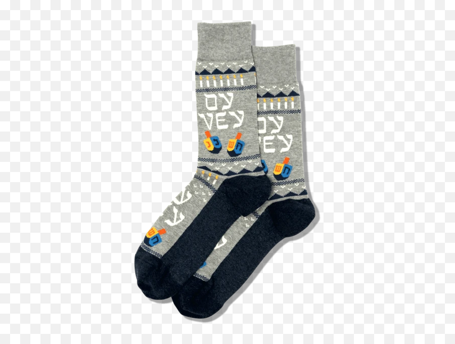 Menu0027s Oy Vey Crew Socks - Sweatshirt Gray For Teen Emoji,Dreidel Emoji