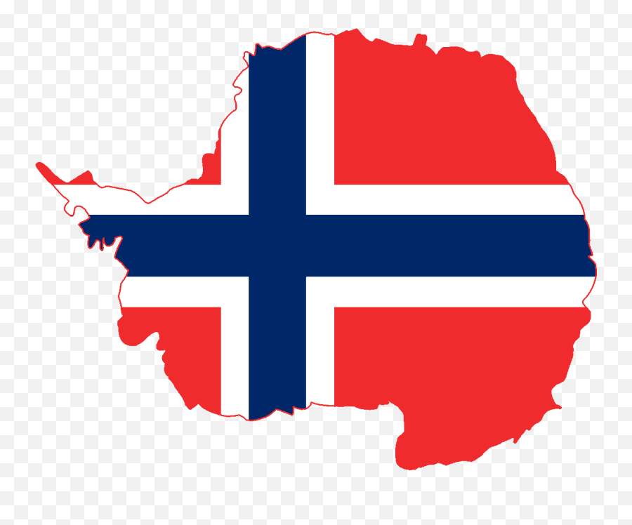 Flag Map Of Antarctica - Norway Flag Emoji,Norwegian Flag Emoji