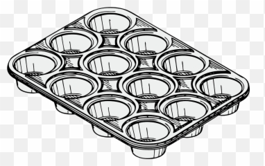 Muffin Pan Pan Tin Dozen Baking - Muffin Pan Clip Art Emoji,Peter Pan Emoji
