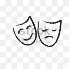 Mask Clipart Sad - Theatre Emoji