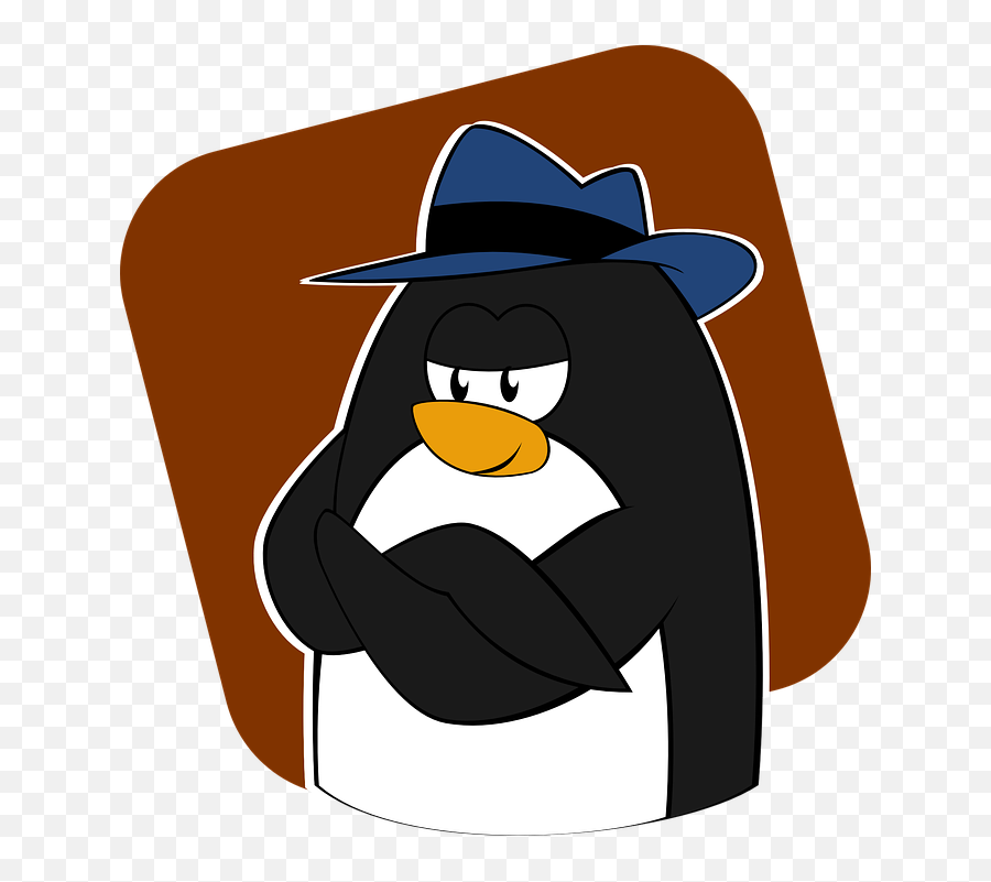 Free Linux Penguin Images - Penguin Wearing A Fedora Emoji,How To Use Emojis On Windows 10 Pc