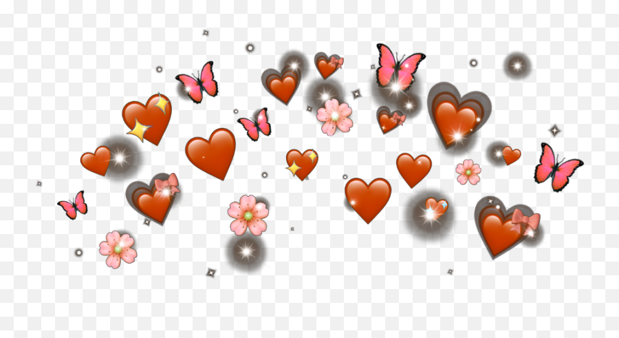 Crown Emoji Red Heat Flower Butterfly Useit - Illustration,Heat Emoji