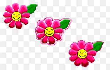 Happy Face Winking Clipart Flower - Smiley Emoji,Emoticon With Flower