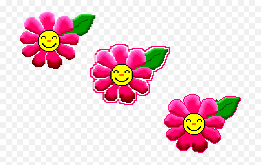 Happy Face Winking Clipart Flower - Smiley Emoji,Emoticon With Flower