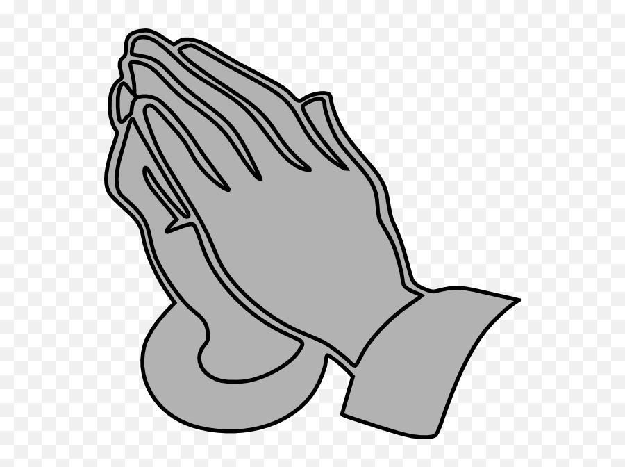 Black And White Praying Hands Clip Art Danasrhn Top 2 - Praying Hands Clipart Grey Emoji,Praying Hand Emoji