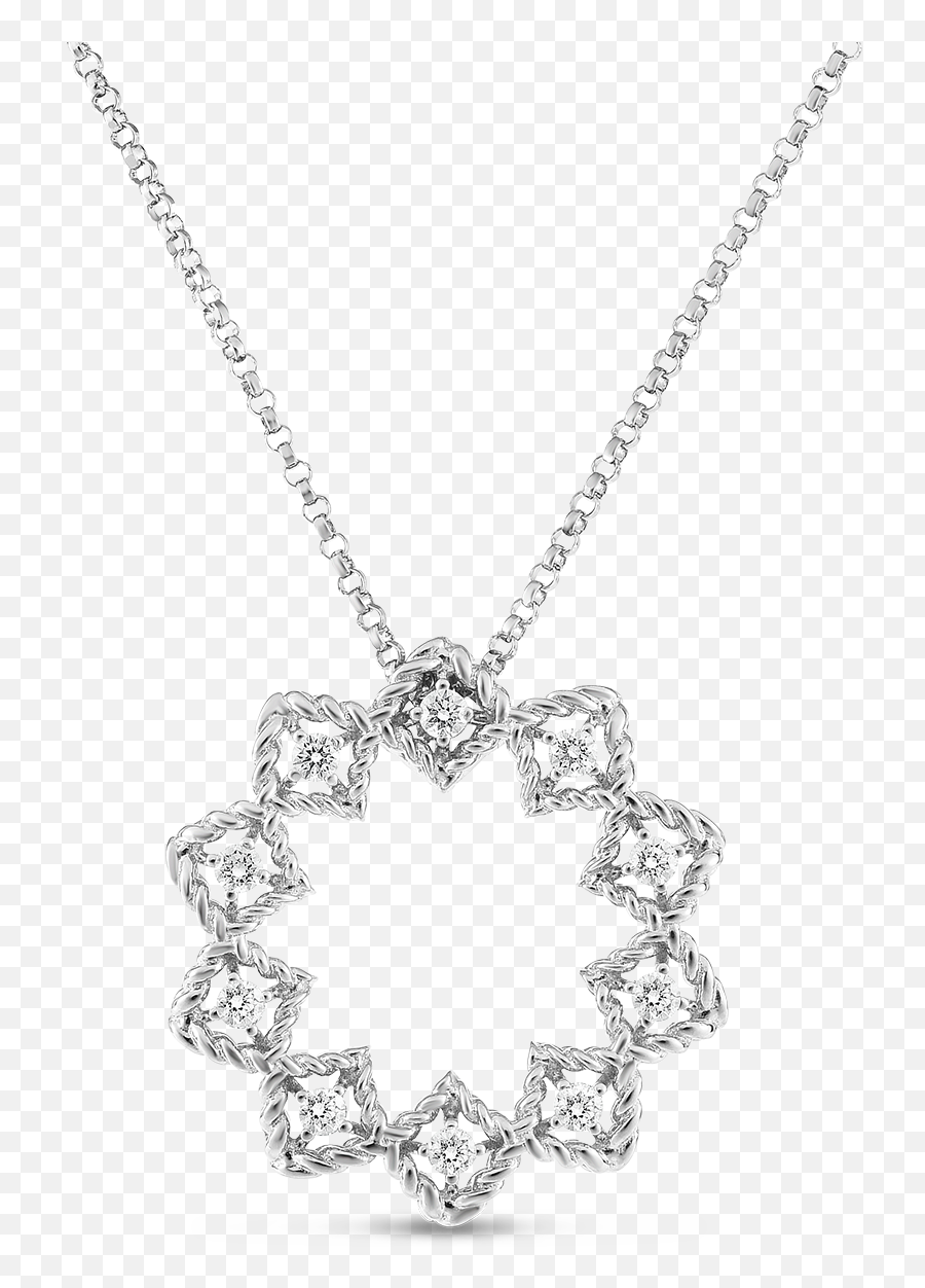 Roman Barocco Medium Starburt Pendant With Diamonds - Roberto Coin Roman Barocco Emoji,Emoji Jewelry