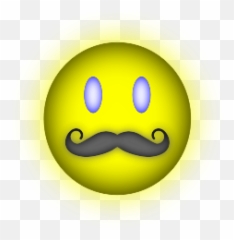 Smiley With Mustache Vector Image - Emoji
