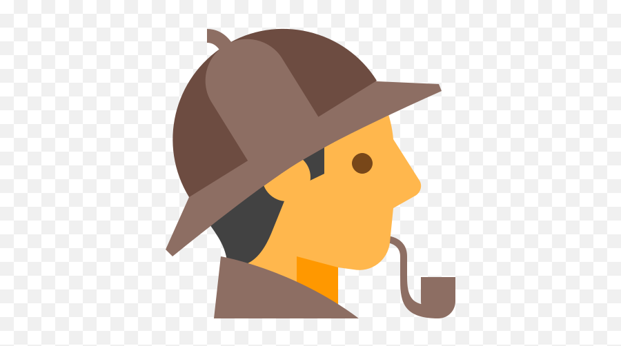 Sherlock Holmes Icon - Cartoon Sherlock Holmes Hat Emoji,Sherlock Holmes Emoji