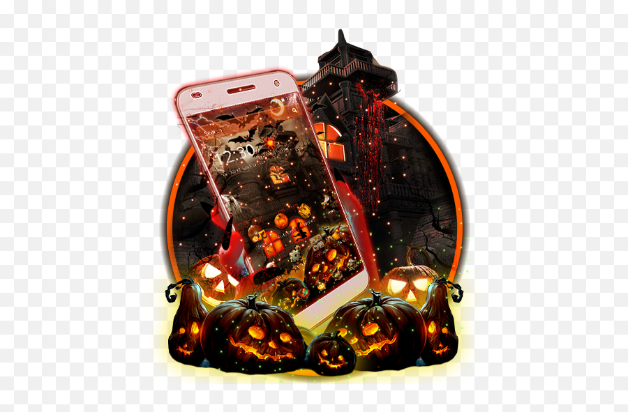 Scary Happy Halloween Theme - Mobile Phone Emoji,Scary Emojis