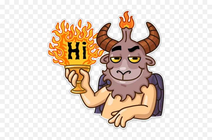 Baphomet 1 Stickers For Whatsapp - Cartoon Emoji,Yak Emoji