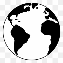Globe Clip Art Black And White Png - Clipart Emoji