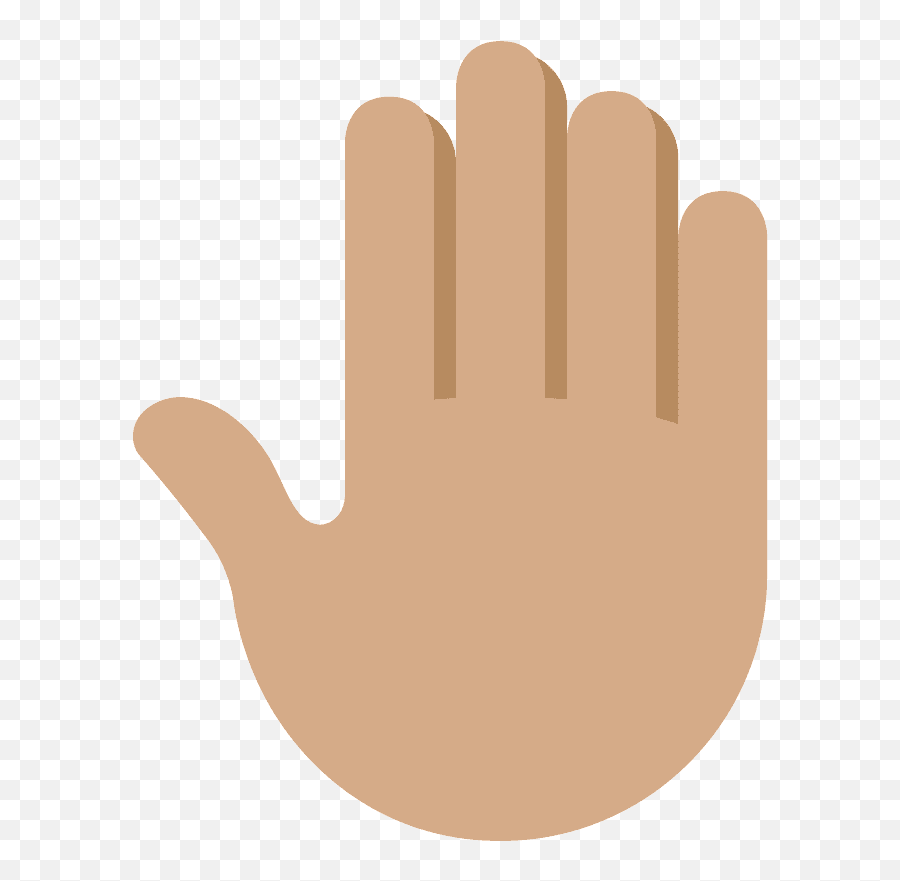 Raised Back Of Hand Emoji Clipart - Does Mean,Hand Emoji Transparent