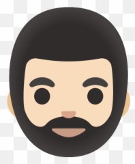 Man Light Skin Tone Beard Emoji - Face Iphone Png