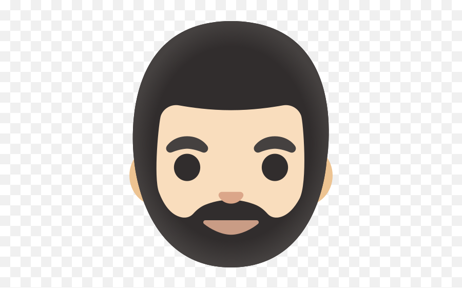 Man Light Skin Tone Beard Emoji - Face Emoji Iphone Png,Emoji Skin Tone