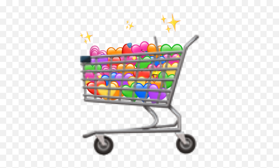 Heart Cart Wink Emoji Sticker By Rqrubybyjen - Emoji Carrito De Compra,Wink Emoji Transparent