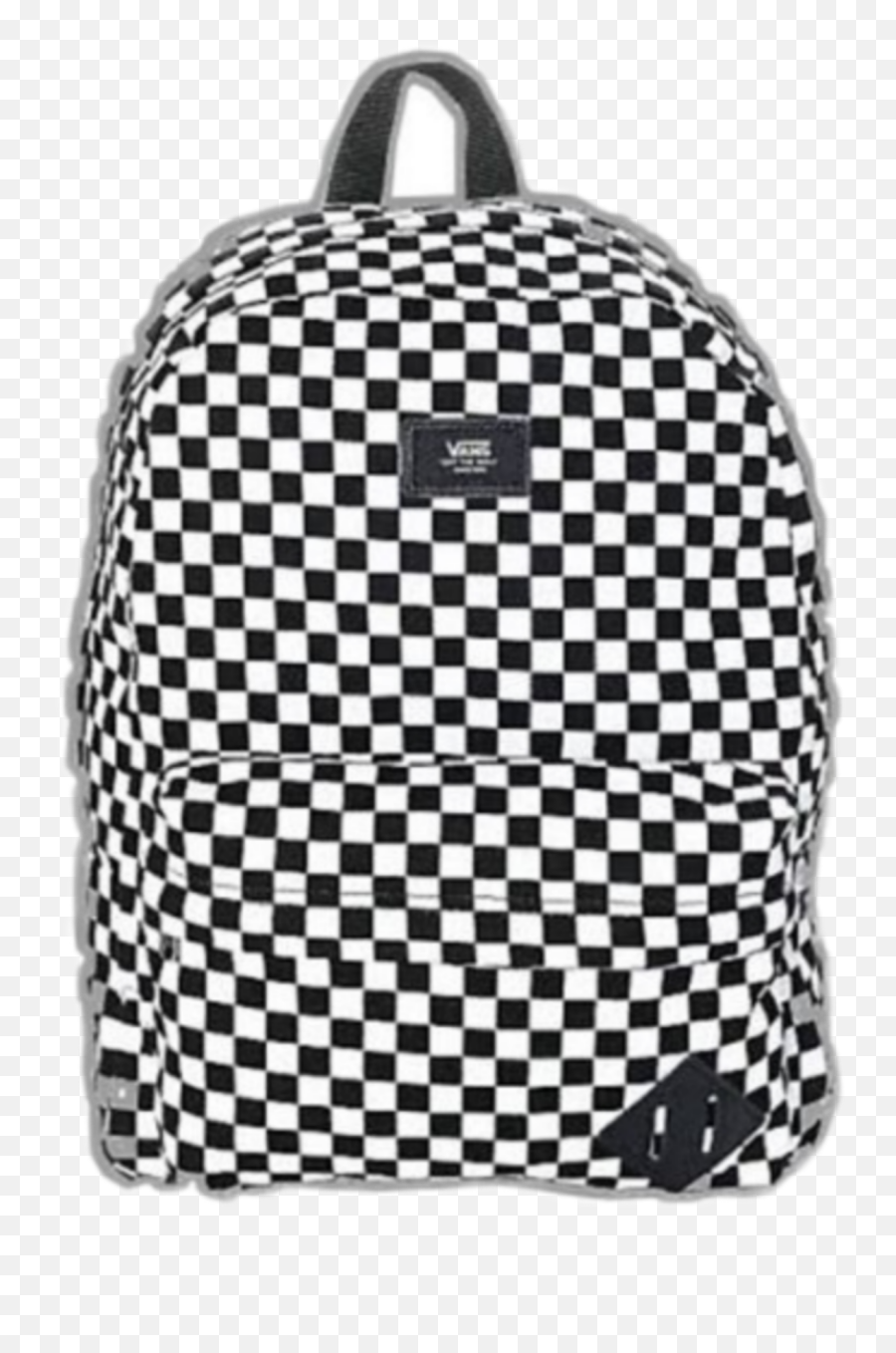 Vans Backpack White Sticker - Mochila Vans Cuadros Blanco Y Negro Emoji,Black Emoji Backpack