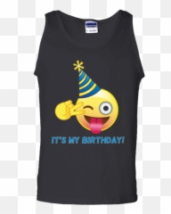 Emoji Its My Birthday Peace Sign With Party Hat T - If God Ain Real Isn
